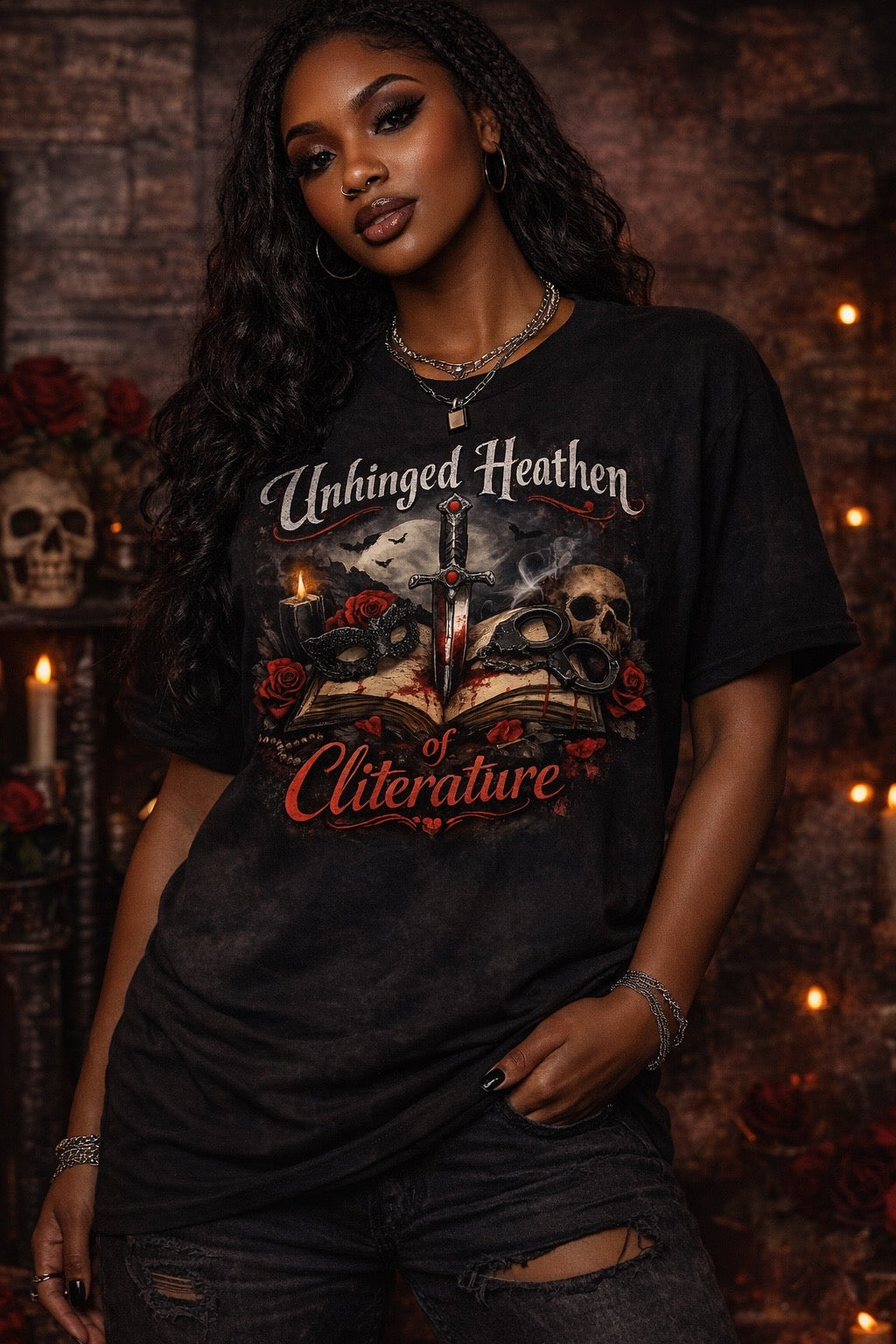 Unhinged Heathen of Cliterature Tee